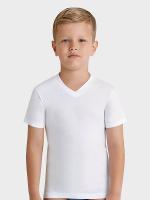 2215-01 Футболка для мальчика белая (BAYKAR)