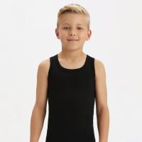 2214-02 Майка для мальчика черная (BAYKAR)