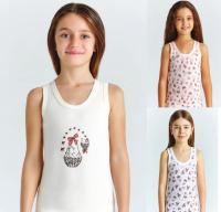 4126 майка для девочек многоцвет (BAYKAR)