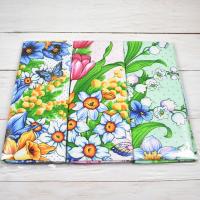 101 Набор вафельных полотенец 47*60 (цветы)