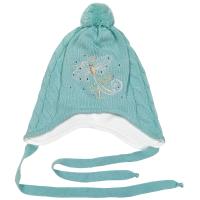 D2-1504 Шапка для девочки на завязках