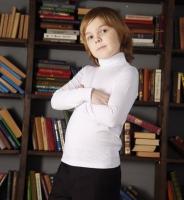 В-315 Джемпер водолазка школьная-1