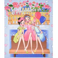 5060 Полотенце вафельное 50*60 "8 Марта"