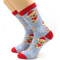 7751-02 Носки женские "Собачка в шапочке"