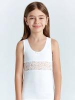 4935-01 Майка для девочки белая (BAYKAR)