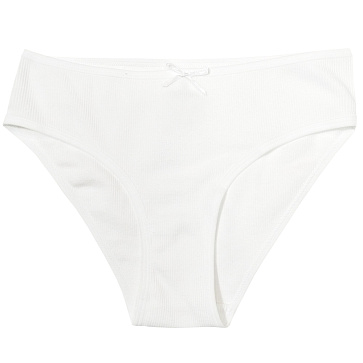 7892-01 Трусы для девочки в рубчик белые (BAYKAR)