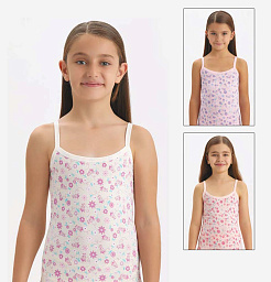 4968 майка для девочек многоцвет (BAYKAR)