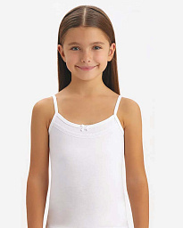 4546-01 Майка для девочки белая (BAYKAR)