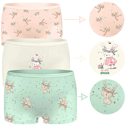 5680 Трусы шорты для девочки многоцвет (BAYKAR)