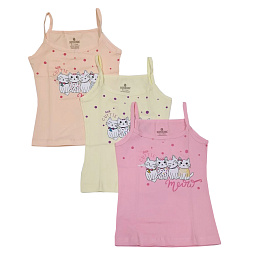 4258 Майка  для девочек многоцвет (BAYKAR)