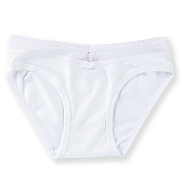 5208-01 Трусы для девочек с кружевом белые (BAYKAR)