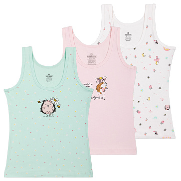 4330 Майка девочка многоцвет (BAYKAR) от 305.00 Турция/BAYKAR; хлопок 95%; эластан 5% 4330 Майка девочка многоцвет (BAYKAR)