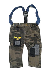 1675 Джинсы для мальчика на подтяжках