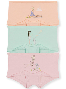 5864 Трусы шорты для девочек многоцвет (BAYKAR)