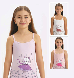 4984 майка для девочек многоцвет (BAYKAR)