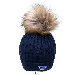 23М Шапка зимняя для мальчика с помпоном