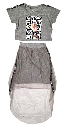 1262 Костюм для девочки с юбкой