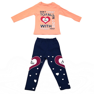 5482 Костюм для девочки от 357.00 Турция/UNRULY; 95% хлопок, 5% полиэстер 5482 Костюм для девочки