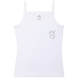 4174-01 Майка для девочек белая (BAYKAR)