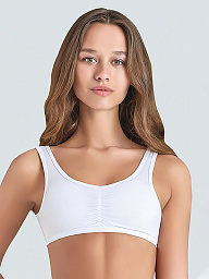 4409-01 Топ с поролоном белый (BAYKAR)