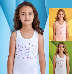 4680-99 майка для девочек многоцвет (BAYKAR)