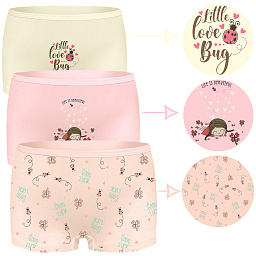 5672 Трусы шорты для девочек многоцвет (BAYKAR)