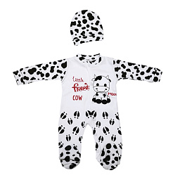 90117 Комбинезон с шапочкой (коровка)