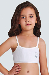 4762-01 Топ для девочки белый (BAYKAR)