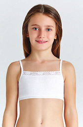 4484-01 Топ для девочки белый (BAYKAR)