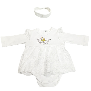 2266 Боди нарядное+повязка