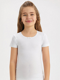 4644-01 Футболка для девочек белая (BAYKAR)