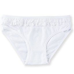 5230-01 Трусы для девочек с рюшей белые (BAYKAR)