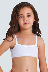 4766-01 Топ для девочек белый (BAYKAR)