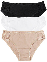 7948 Трусы для девочек многоцвет с кружевом (BAYKAR)