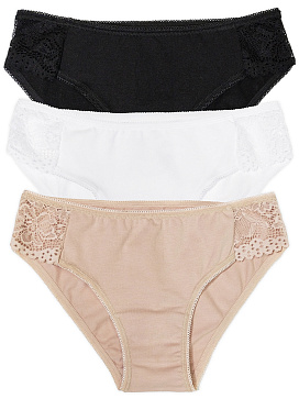 7948 Трусы для девочек многоцвет с кружевом (BAYKAR)